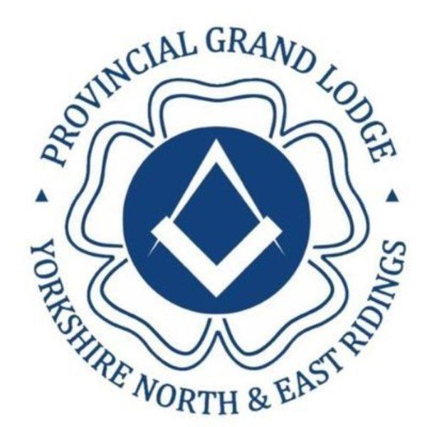 Official crest of the Provincial Grand Lodge of Yorkshire, North and East Ridings, representing Freemasonry across the region.